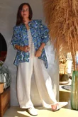 Annie 1972 Point Collar Smock Blouse Mr Blue Skies